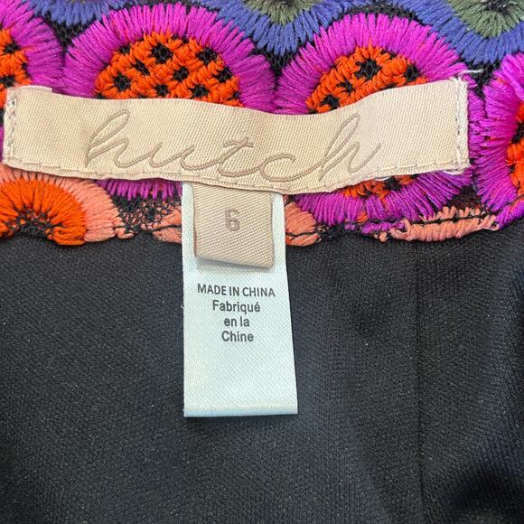 Anthropologie Hutch Embroidered Ellen Mini Skirt Purple Pink Green Size 6‎ - Picture 11 of 13